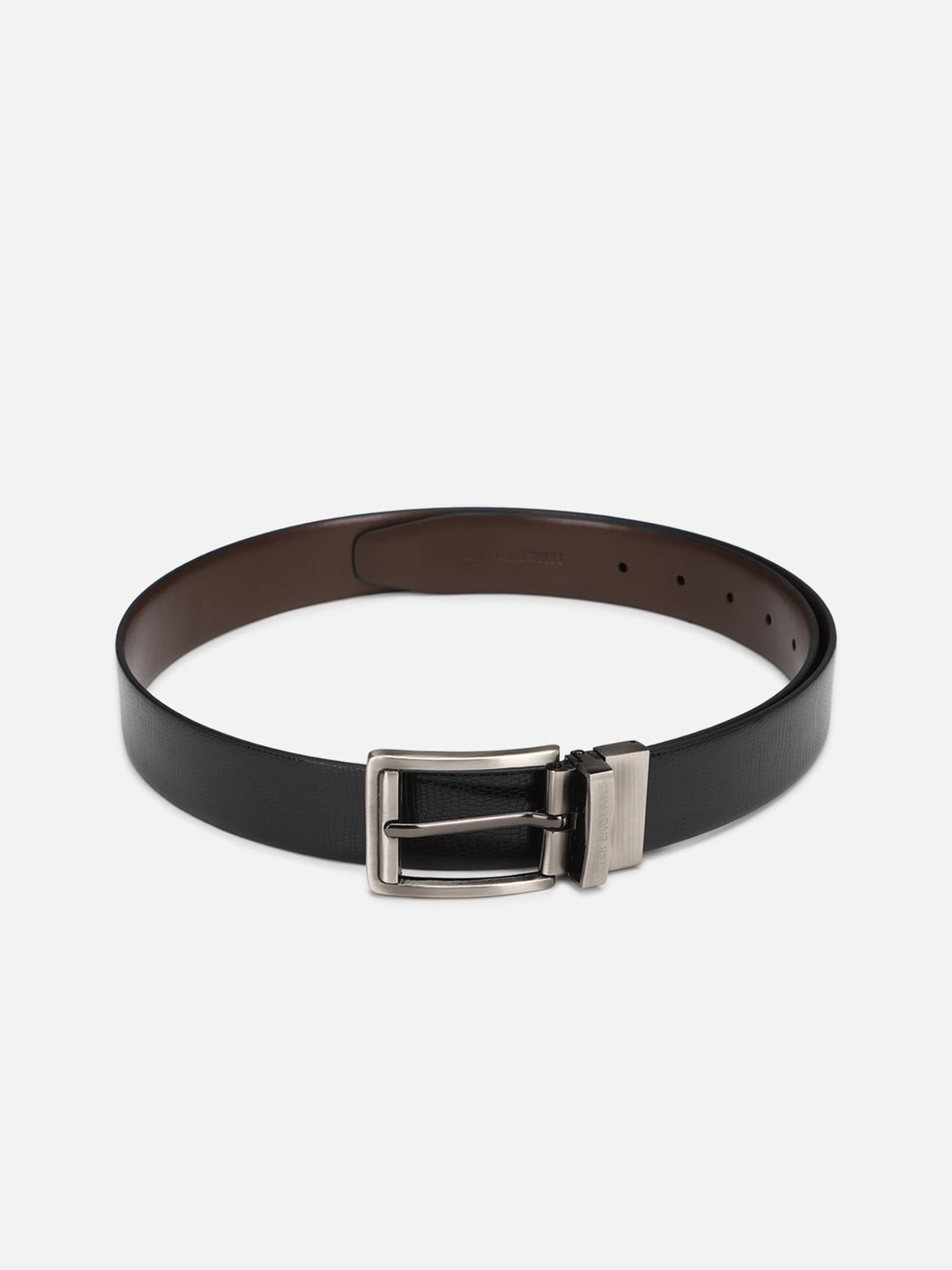 

Peter England Men Black Leather Belt