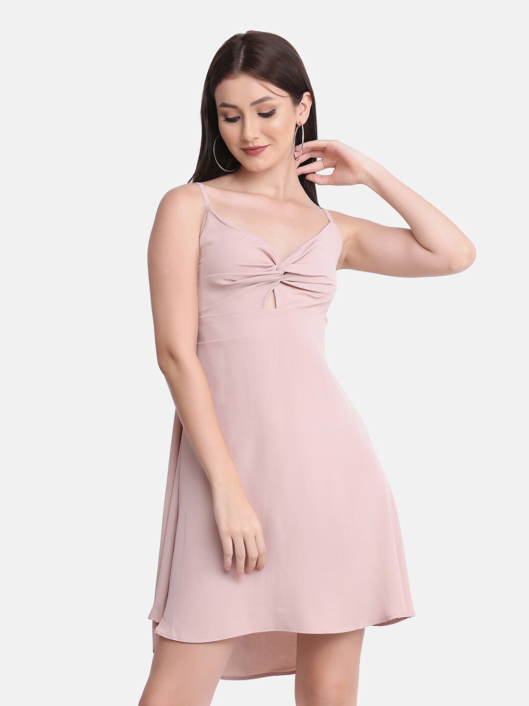 

SAKIA Nude-Coloured Crepe Dress