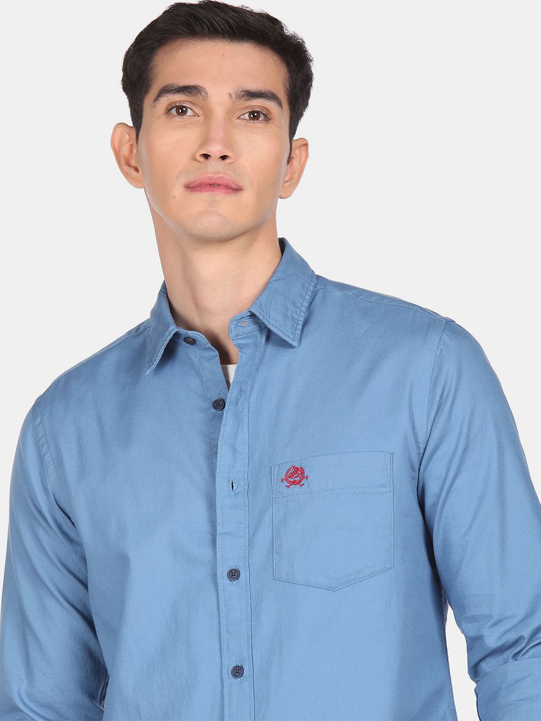 

U S Polo Assn Men Blue Casual Shirt