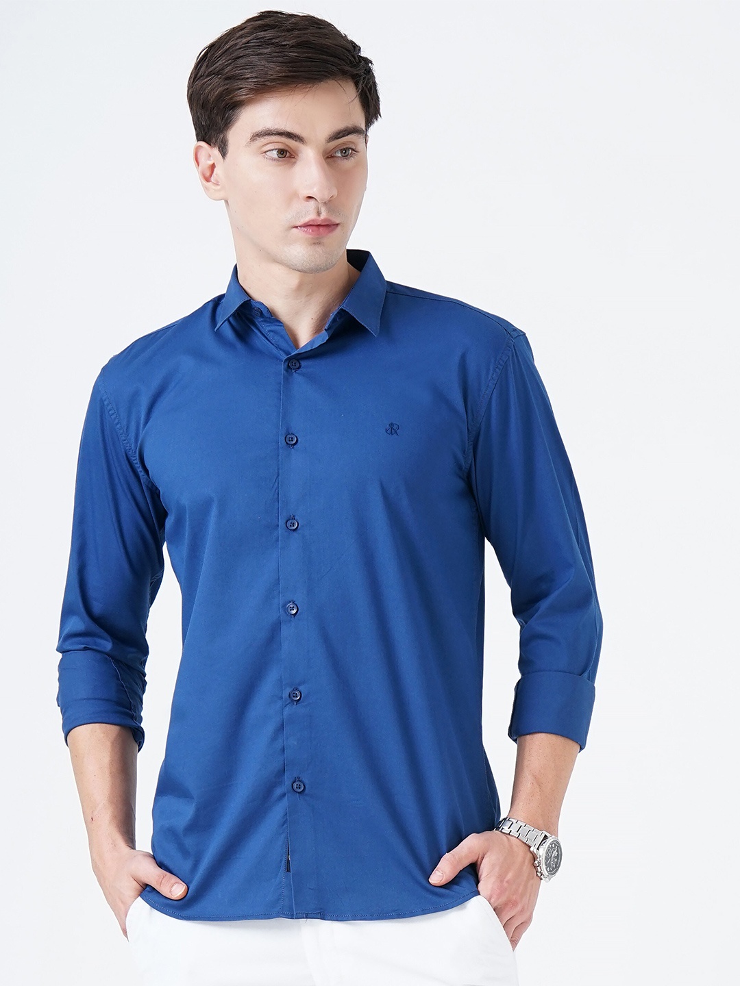 

SORATIA Men Blue Slim Fit Casual Shirt