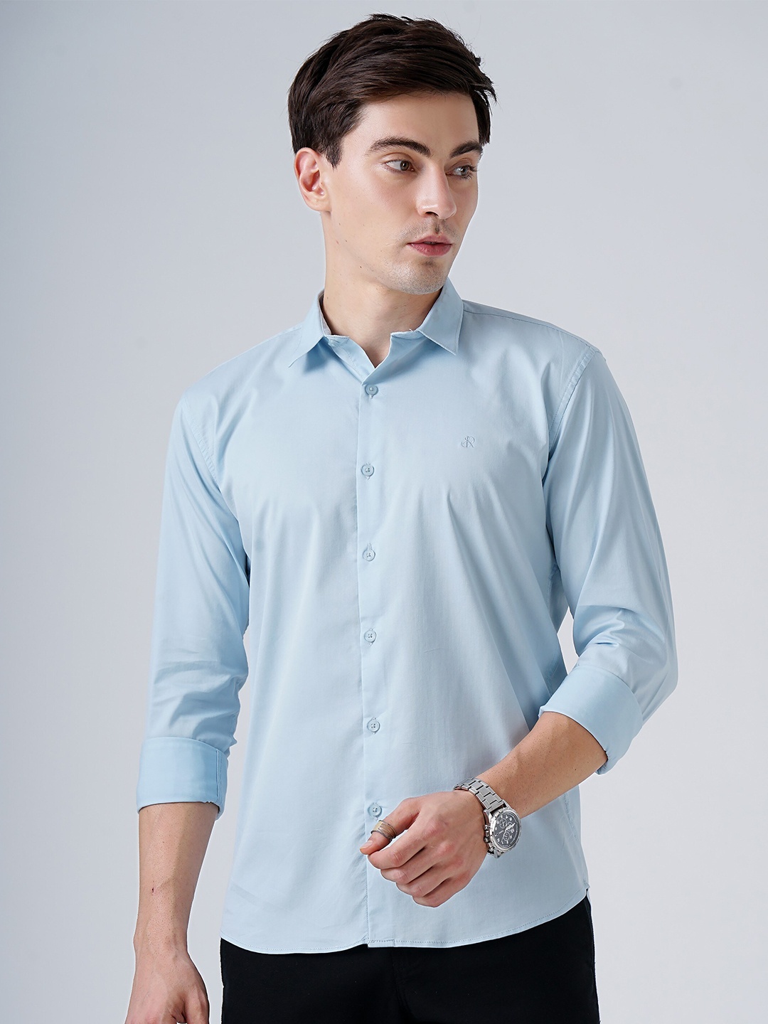 

SORATIA Men Blue Slim Fit Casual Shirt