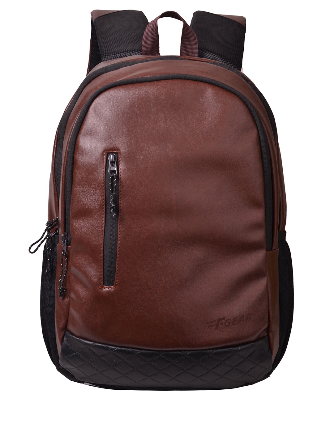 

F Gear Unisex Brown & Black Solid Backpack