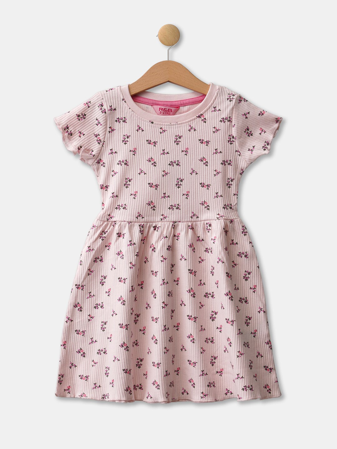 

R&B Pink Floral Fit & Flared Dress