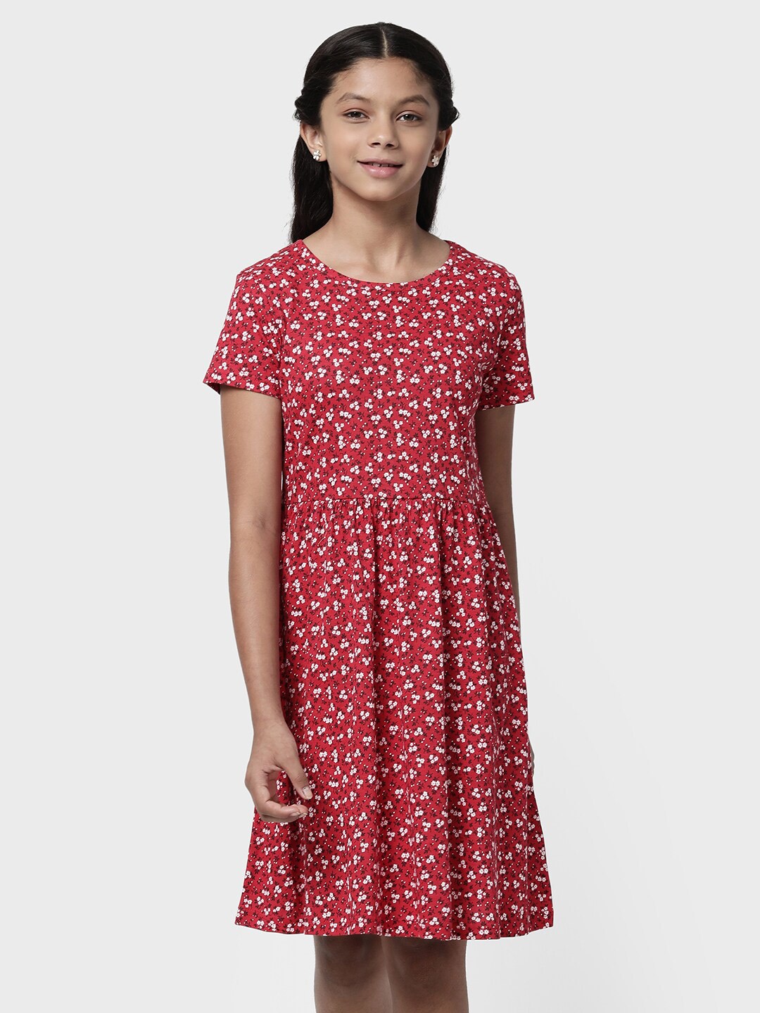 

R&B Red Floral Dress