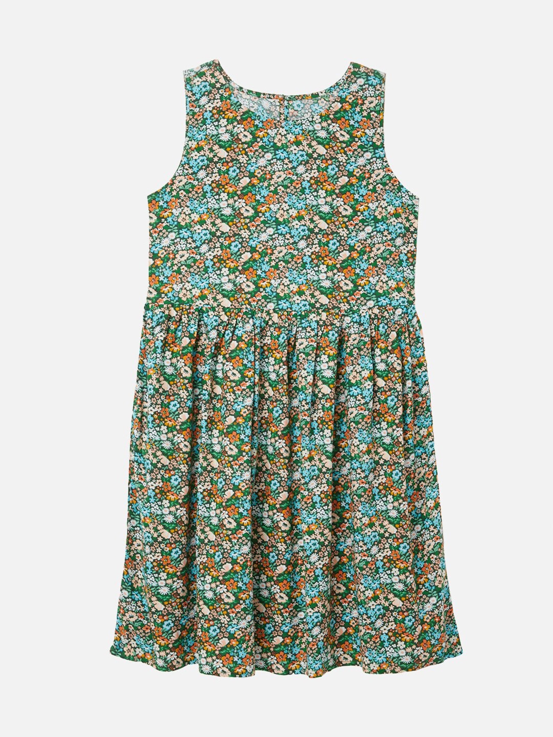 

R&B Green Floral A-Line Dress