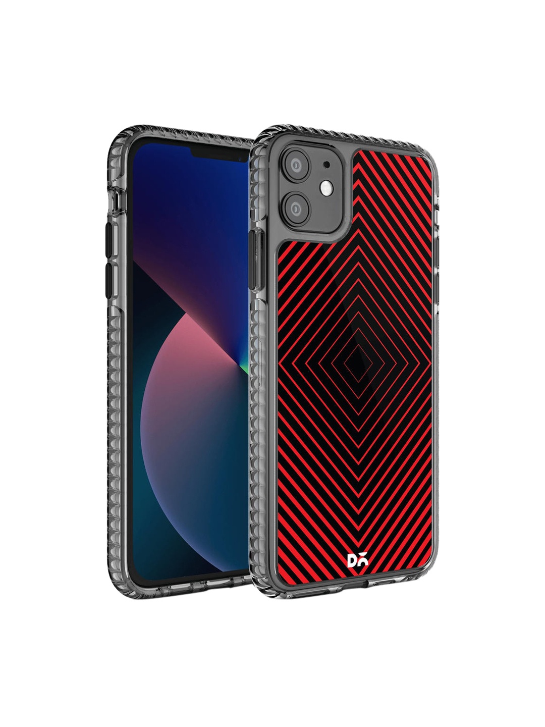 

DailyObjects Red Geometric Printed iPhone 11 Back Case