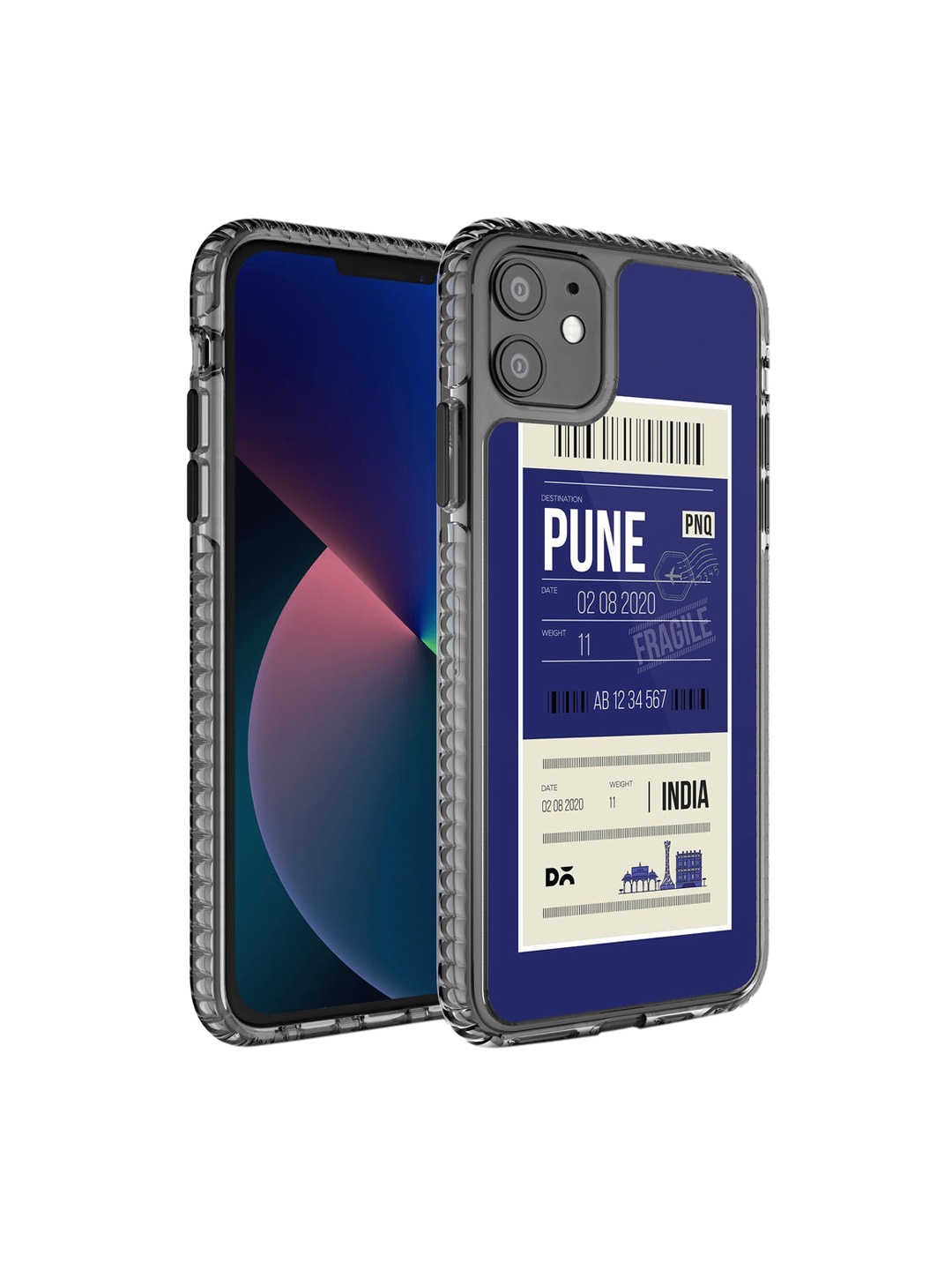 

DailyObjects Black & Blue Pune City Tag Printed iPhone 11 Back Cover