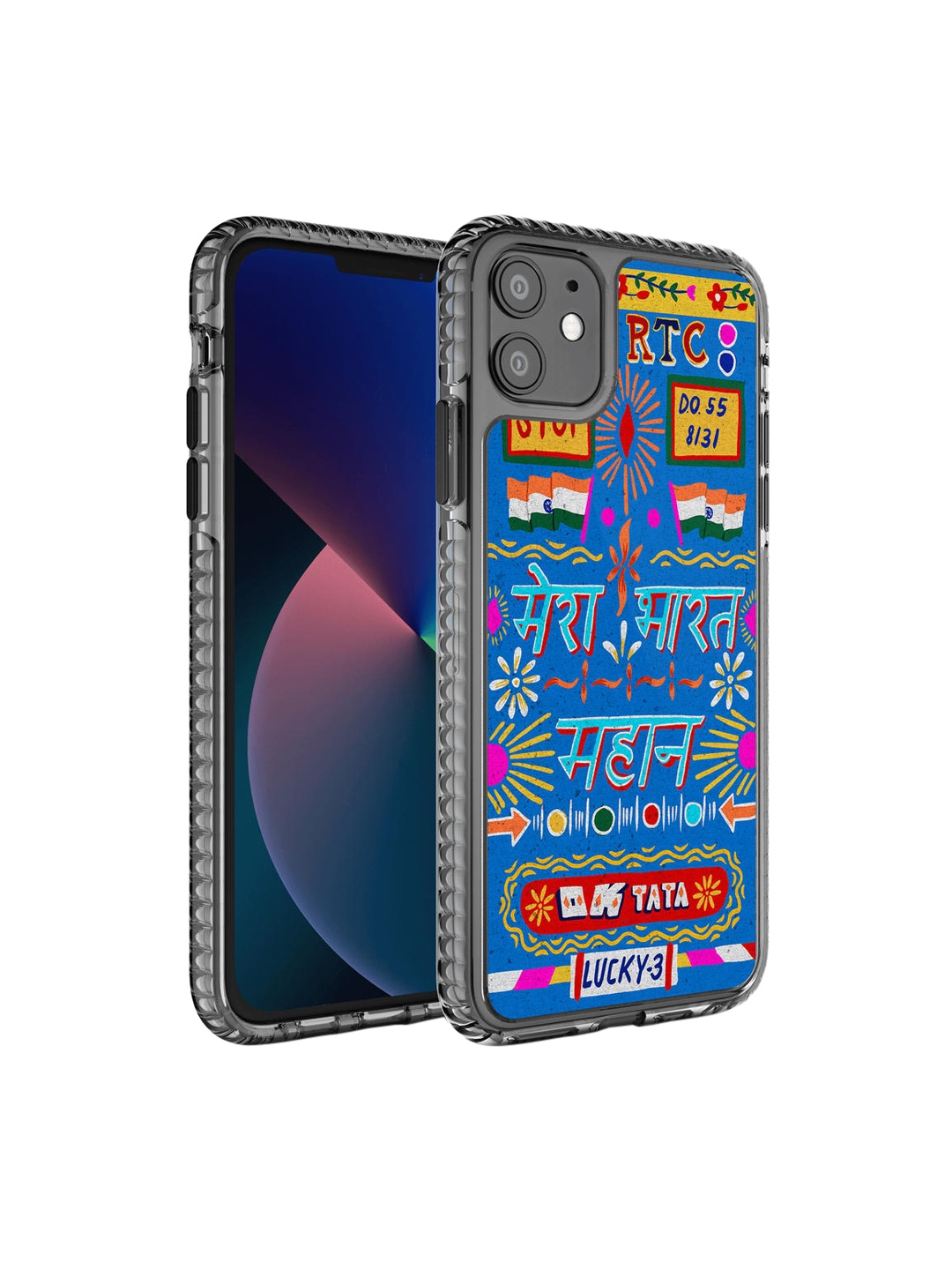

DailyObjects Blue & Pink Mahaan Bharat Truchback iPhone 11 Back Case