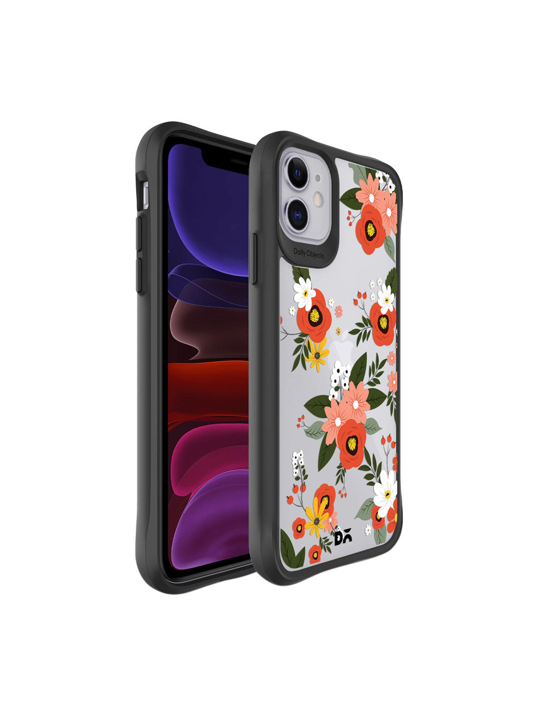 

DailyObjects Grey & Green Flower iPhone 11 Back Case