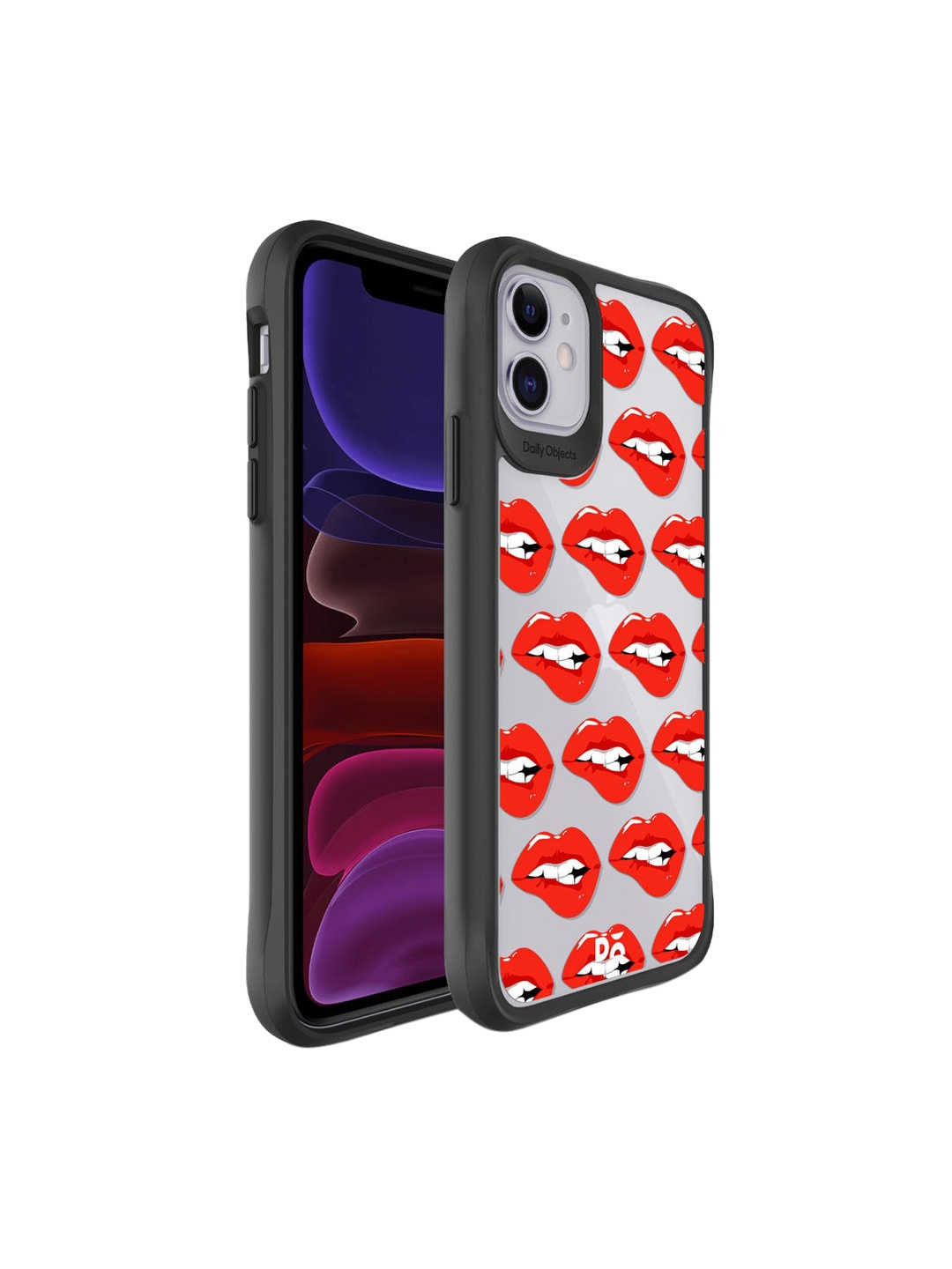 

DailyObjects Transparent Black & Red Come Hither Hybrid Clear iPhone 11 Phone Case