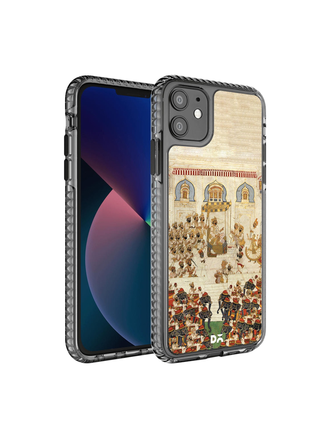 

DailyObjects Black & Beige Printed iPhone 11 Back Cover
