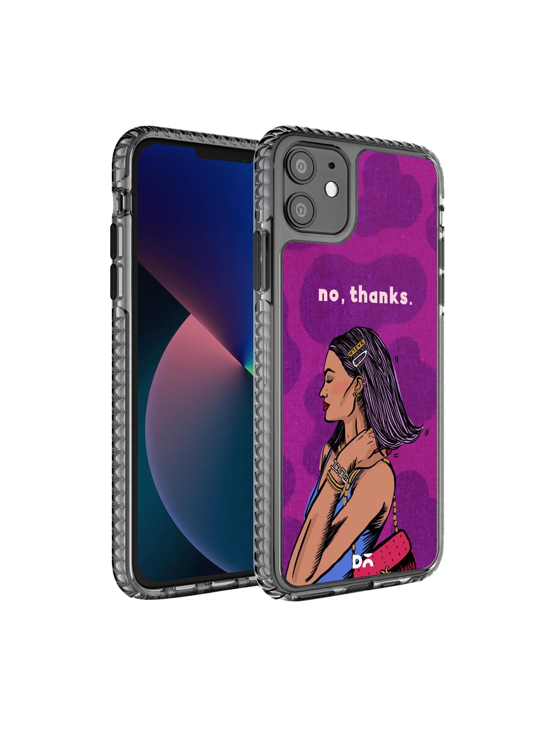 

DailyObjects Multi-Coloured Printed No Thanks iPhone 11 Phone Case