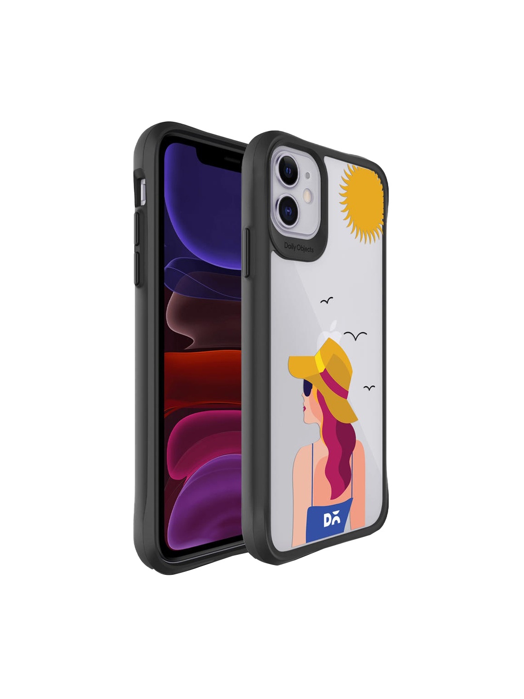 

DailyObjects Black & White Printed iPhone 11 Back Cover, Grey