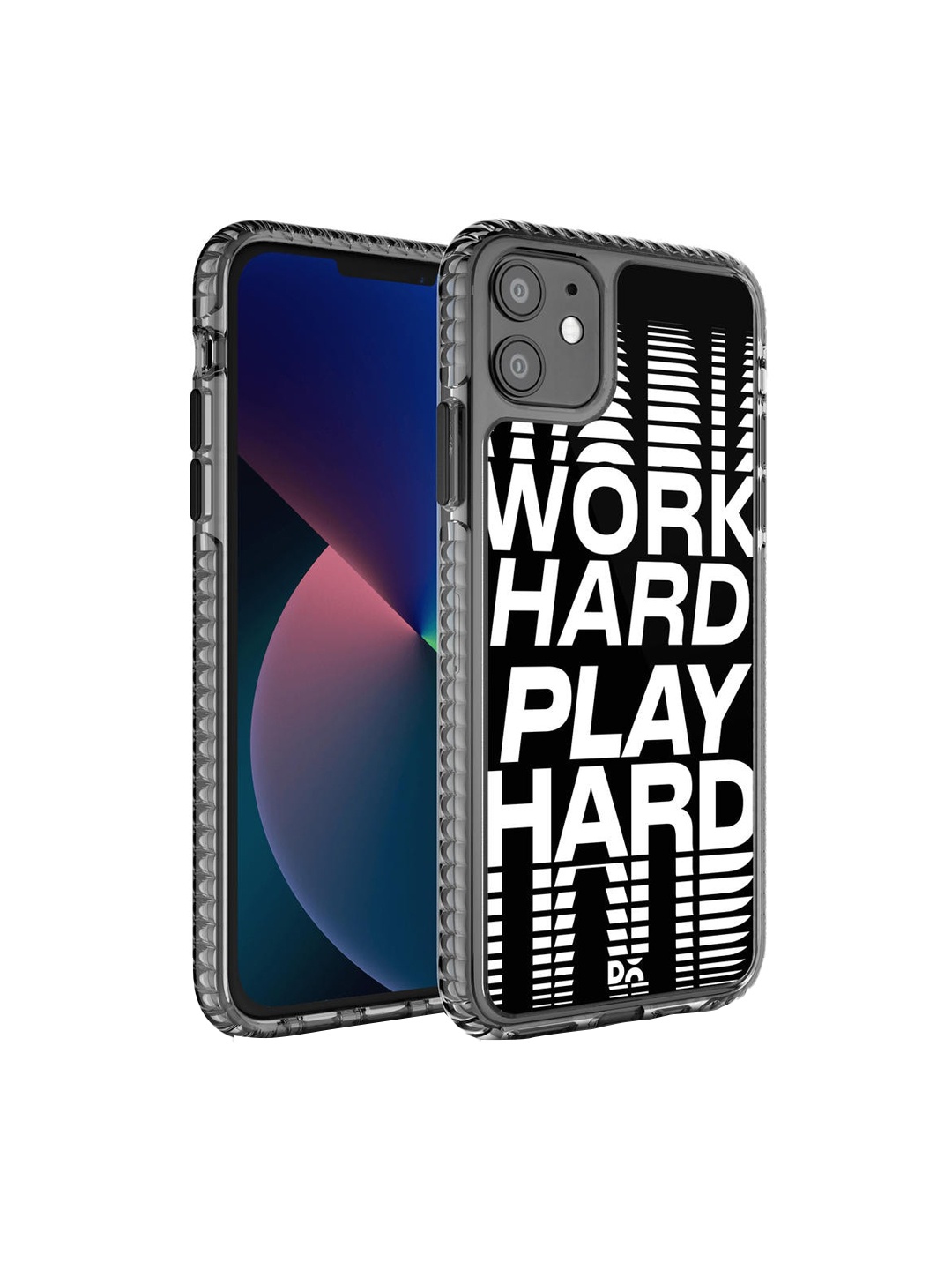 

DailyObjects Adults Black & White Work Hard Stride 2.0 iPhone 11 Phone Case