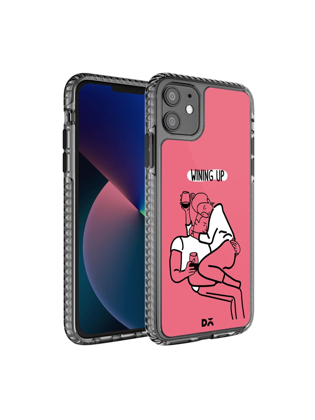 

DailyObjects Black White & Pink Printed Wining Up iPhone 11 Phone Case