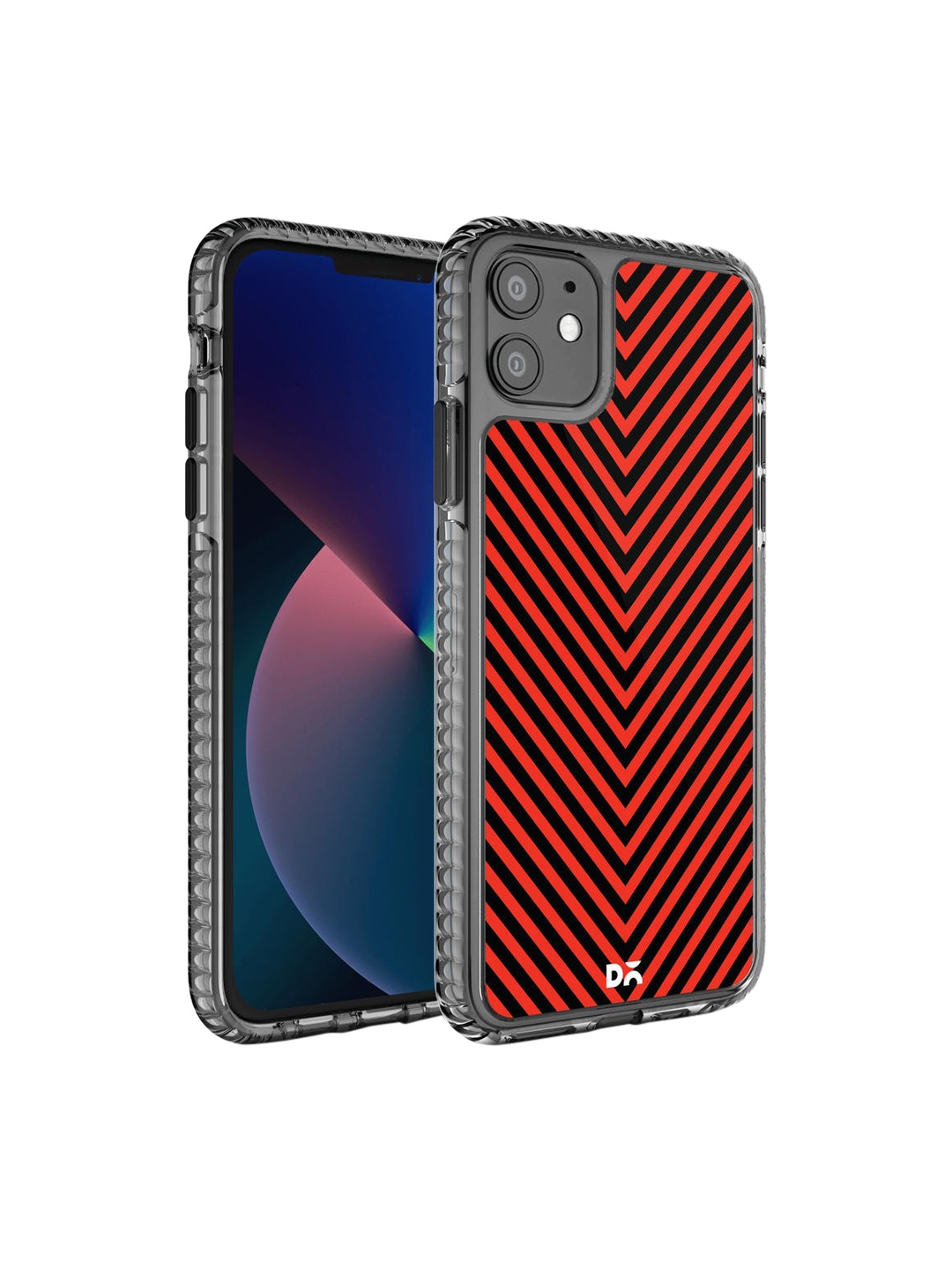 

DailyObjects Red & Black Printed V Red iPhone 11 Phone Case