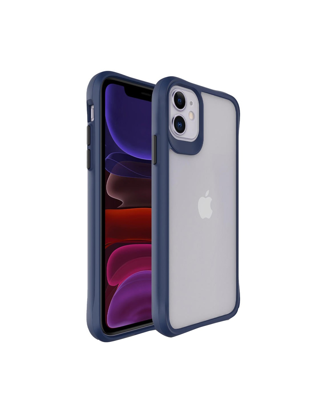 

DailyObjects Blue & White Solid Clear iPhone 11 Phone Case