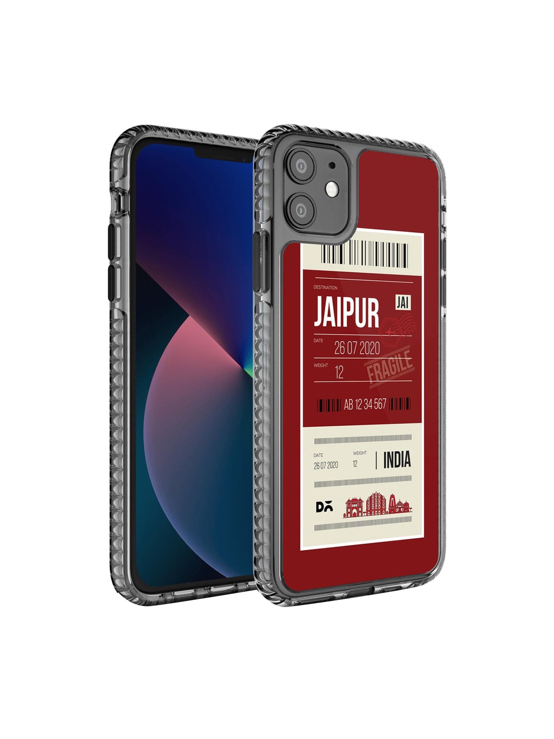 

DailyObjects Red & White Printed iPhone 11 Back Case
