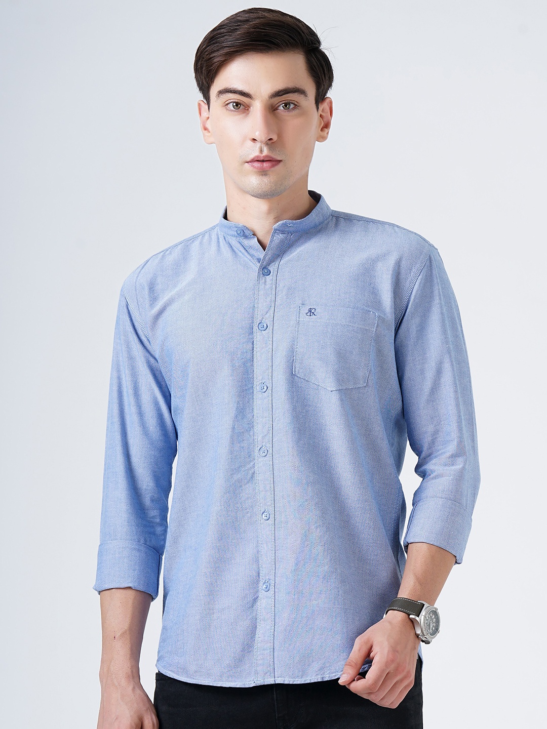 

SORATIA Men Blue Slim Fit Casual Shirt
