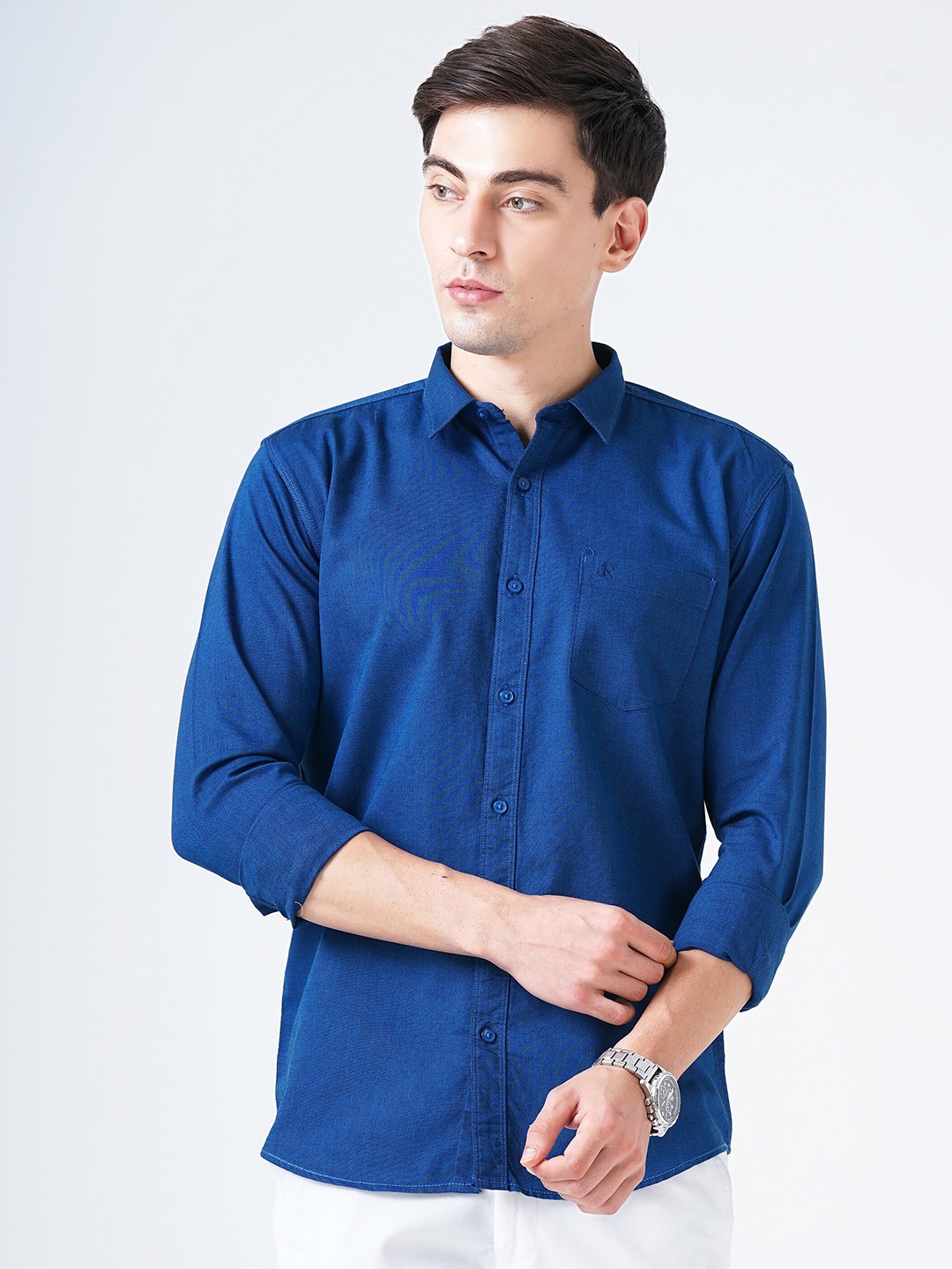 

SORATIA Men Blue Slim Fit Casual Shirt