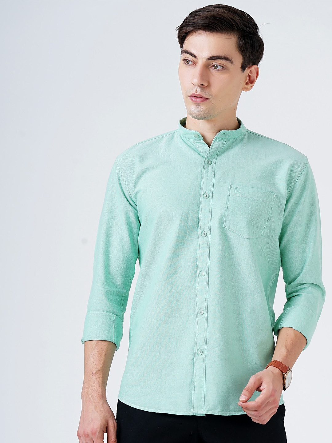 

SORATIA Men Green Slim Fit Casual Shirt