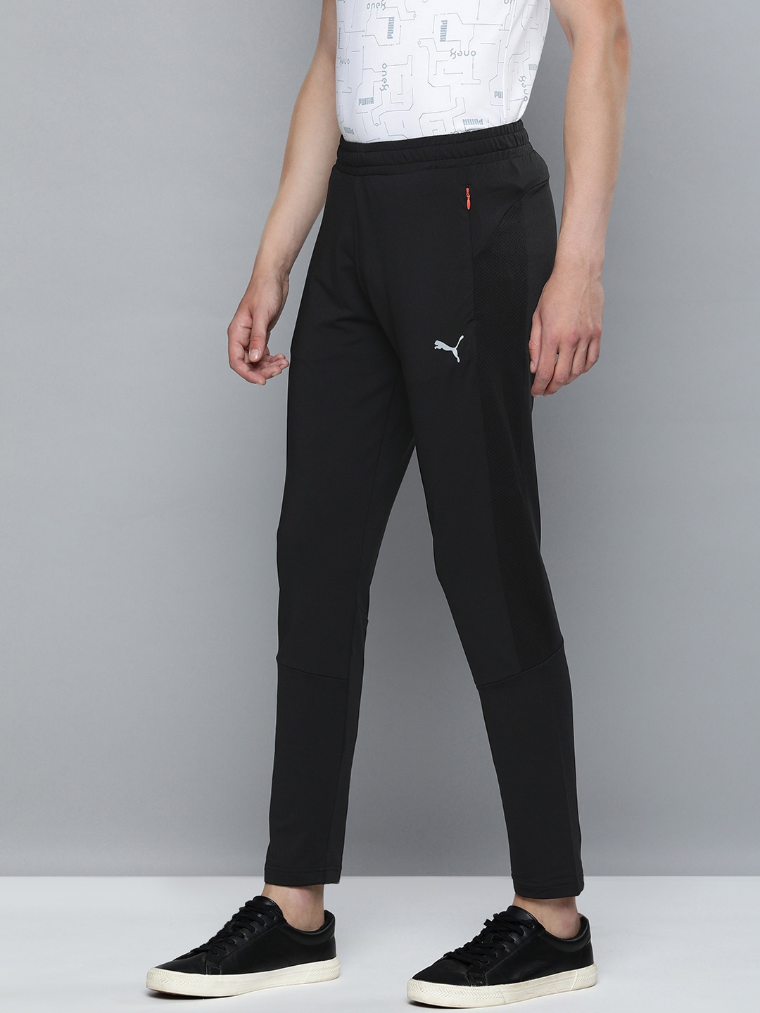 

one8 x PUMA Men Black Brand Logo Printed DryCell Training Track Pants
