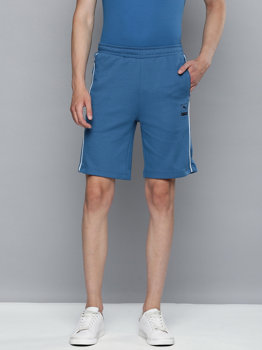 

one8 x PUMA Men Blue Solid dryCELL Shorts