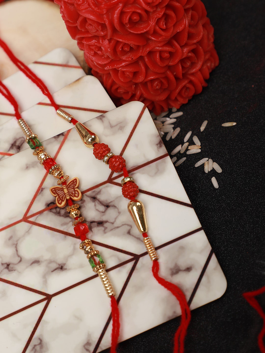 

YouBella Men Red Rakhi combo of 2