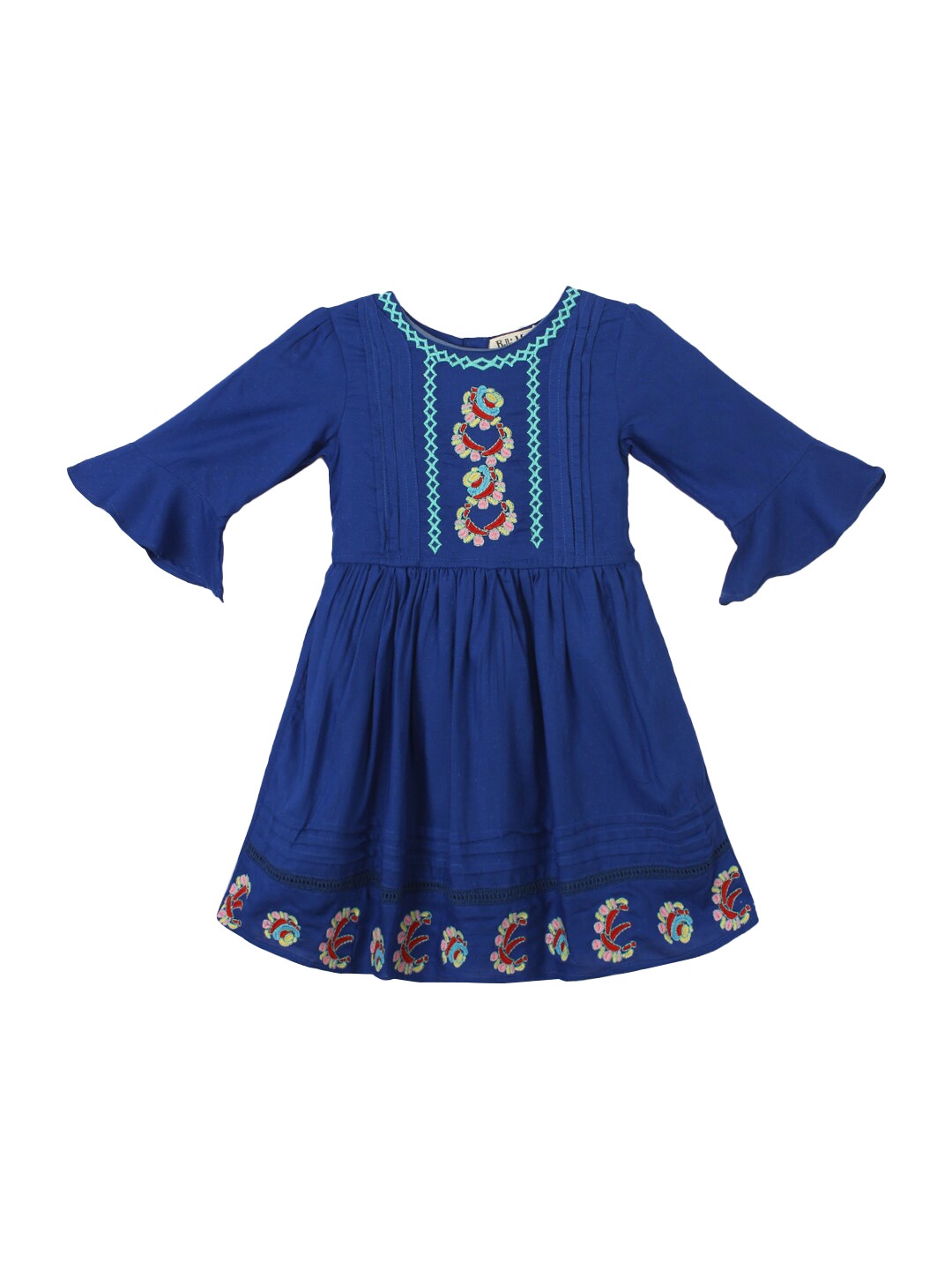 

Bella Moda Blue & dark slate blue Ethnic Motifs Ethnic Dress