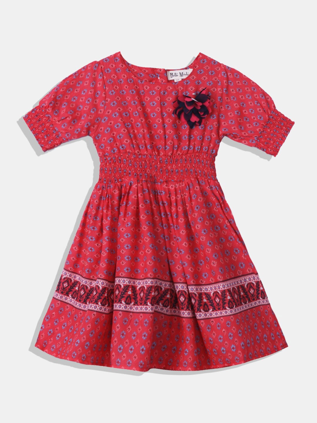 

Bella Moda Red & brick red Ethnic Motifs Ethnic Dress