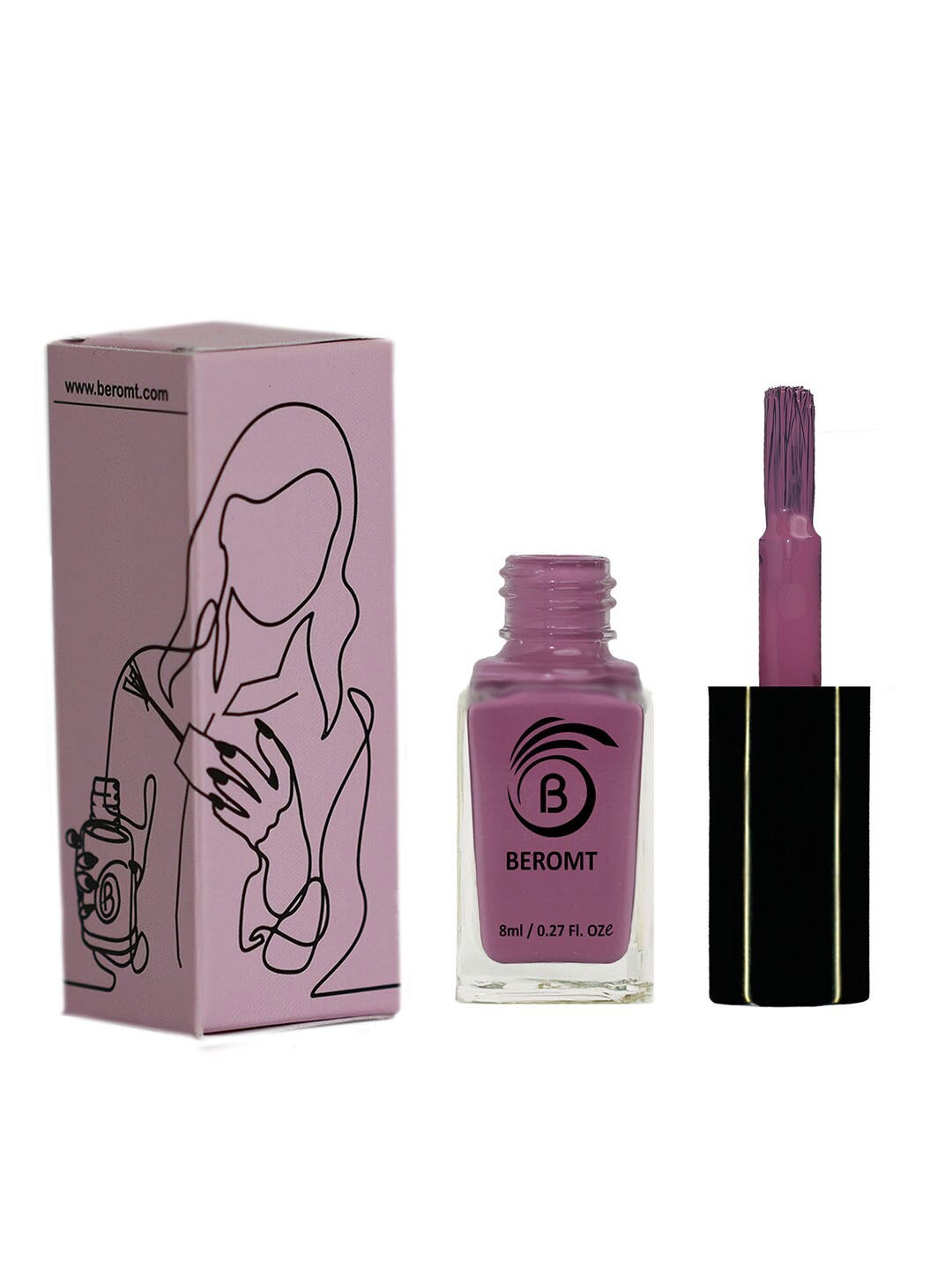 

BEROMT Solid Twist Vegan Fast-Dry High Gloss Gel Nail Polish - Shade 7041, Purple