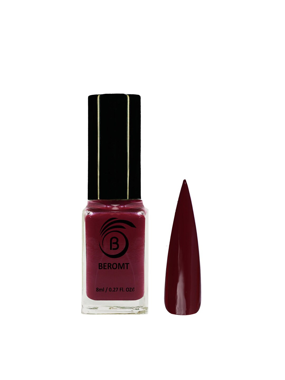 

BEROMT Solid Twist Gel Finish High Gloss Fast Dry Nail Polish 8 ml - Maroon Purple 7018, Burgundy