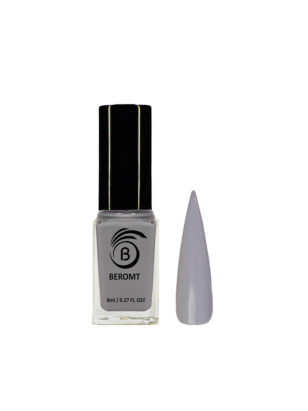 

BEROMT Solid Twist Vegan Fast-Dry High Gloss Gel Nail Polish - Shade 7042, Grey