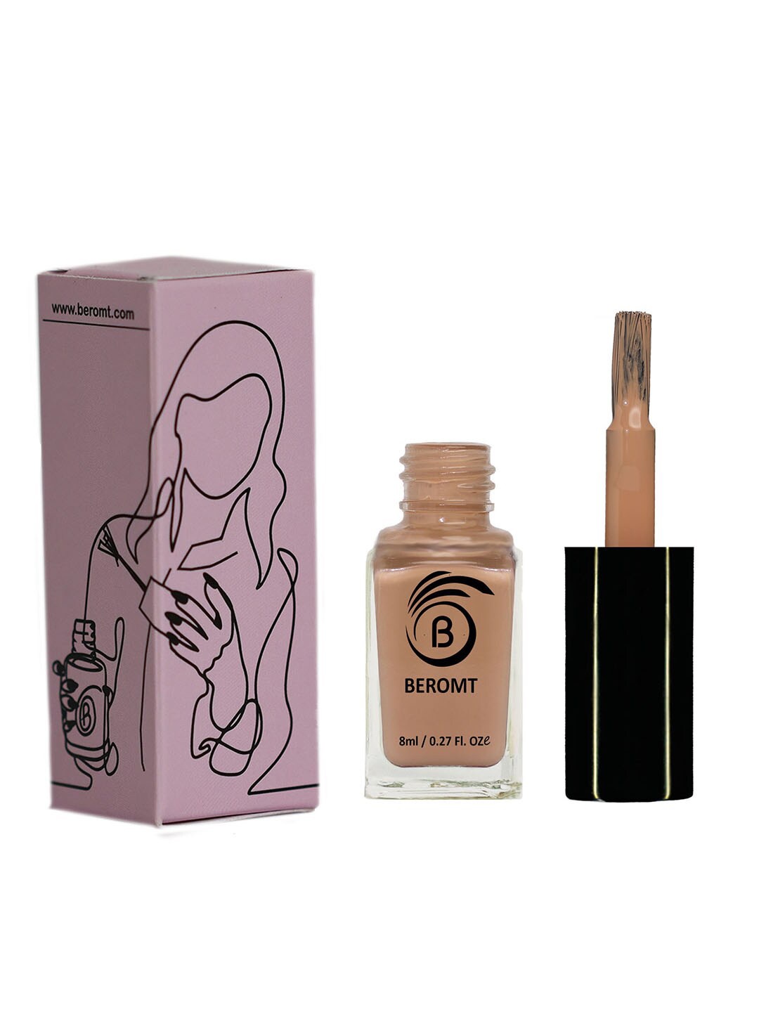 

BEROMT Solid Twist Vegan Fast-Dry High Gloss Gel Nail Polish - Shade 7044, Nude