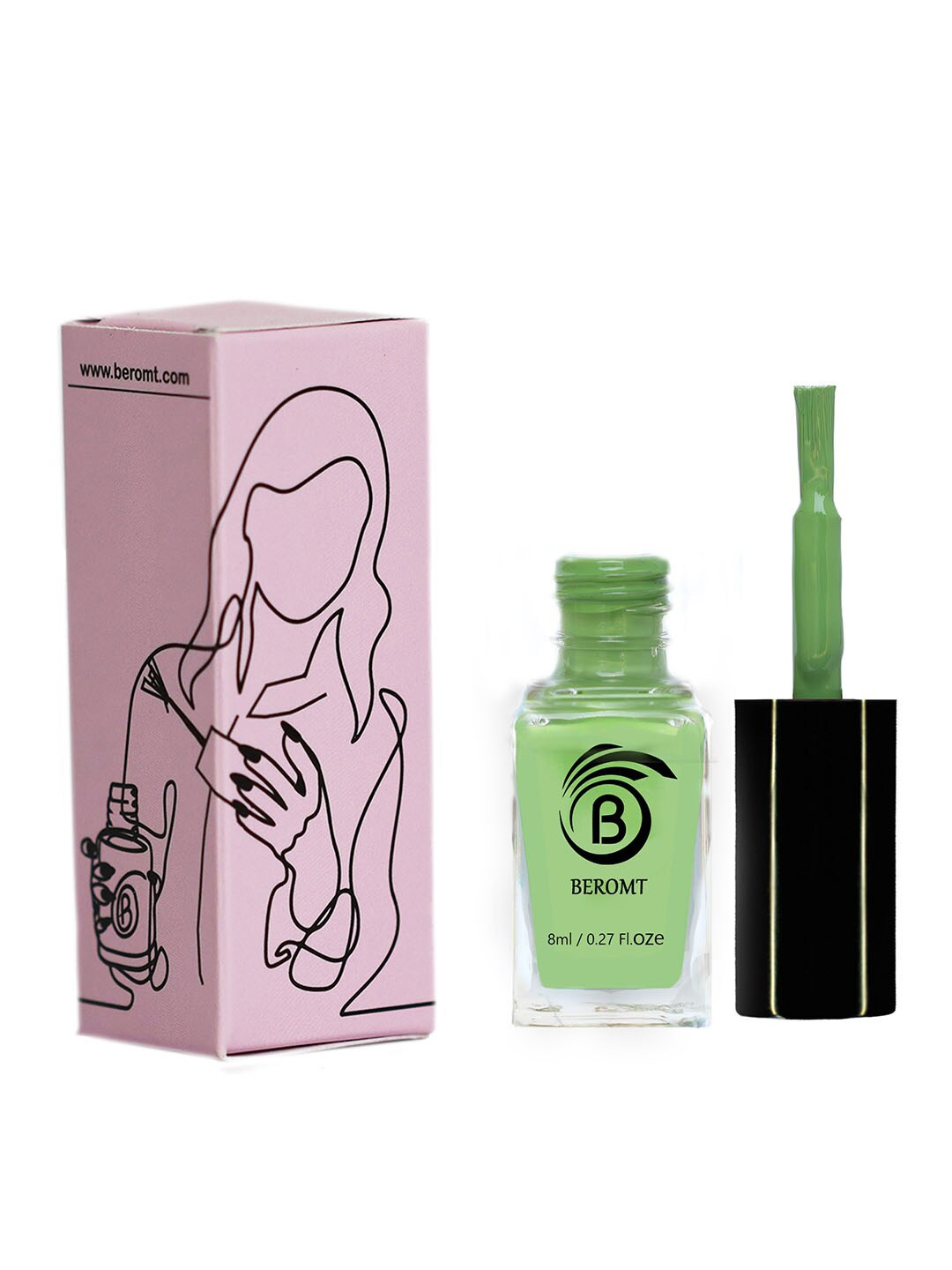 

BEROMT Solid Twist Gel Finish High Gloss Fast Dry Nail Polish 8 ml - Olive Branch 7011, Green