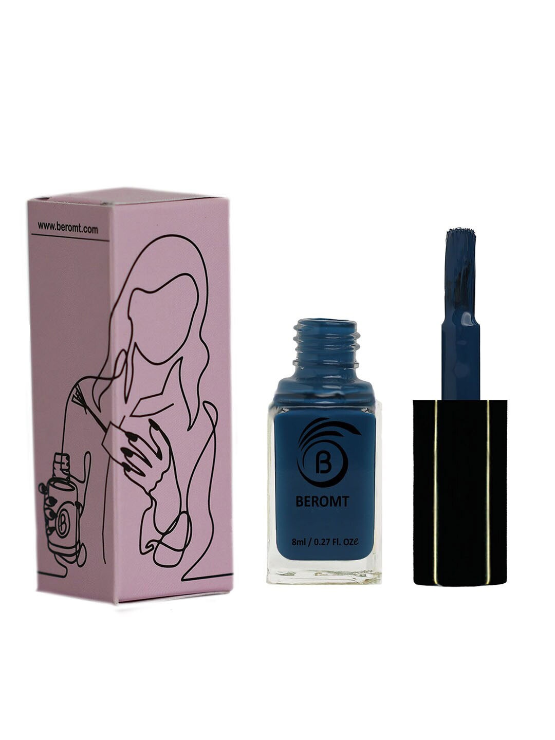 

BEROMT Solid Twist Gel Finish High Gloss Fast Dry Nail Polish 8 ml - Ice Caves 7021, Teal