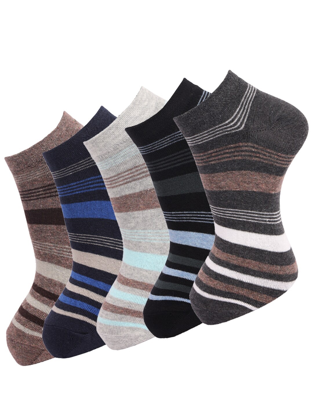 

Dollar Socks Men Pack Of 5 Assorted Cotton Ankle-Length Socks