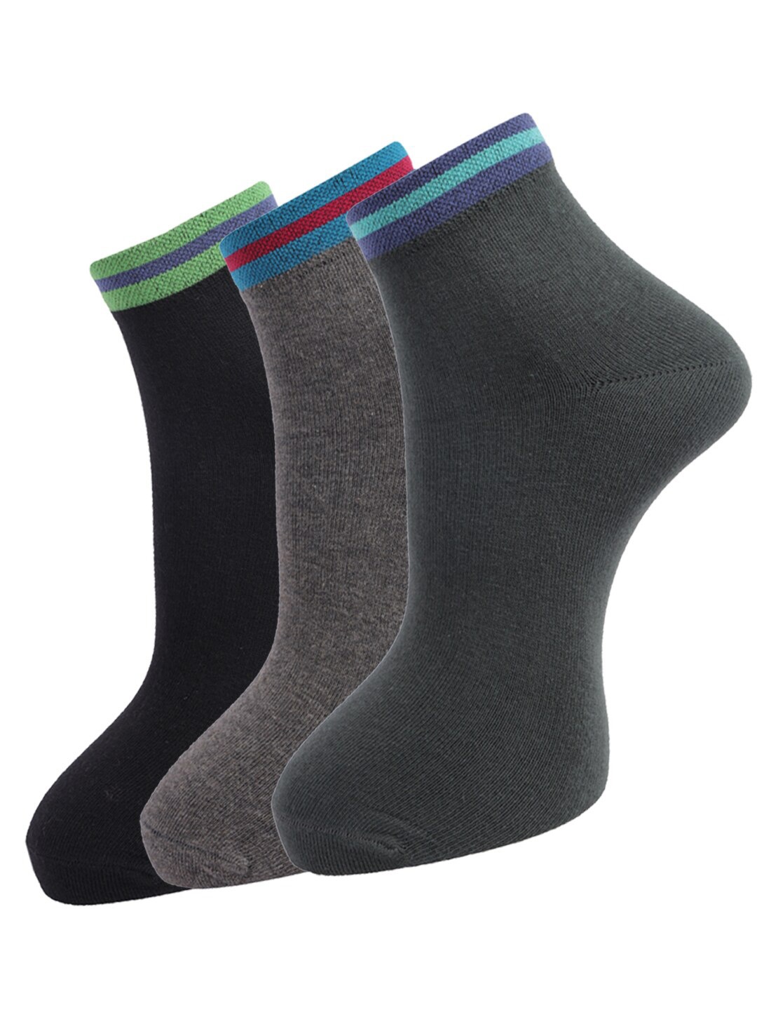 

Dollar Socks Men Pack Of 3 Assorted Cotton Ankle-Length Socks