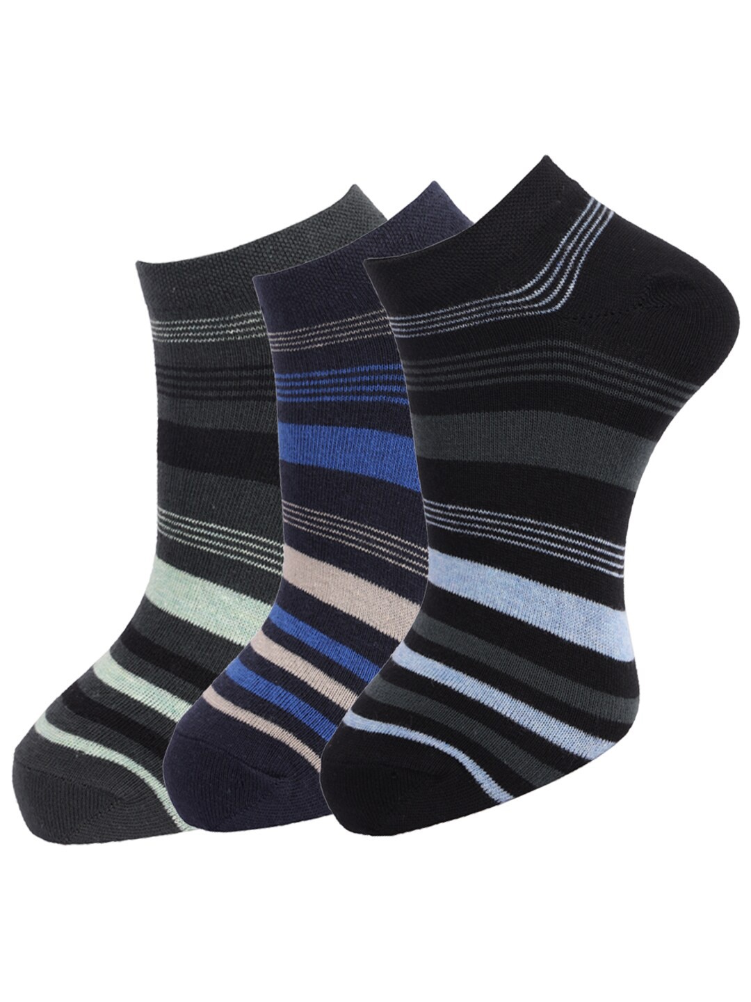 

Dollar Socks Men Pack Of 3 Assorted Cotton Ankle-Length Socks