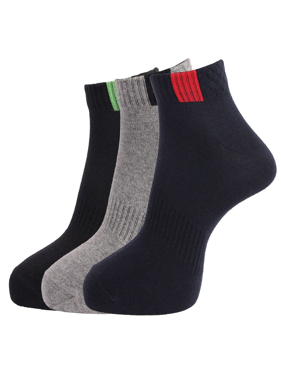 

Dollar Socks Men Pack Of 3 Assorted Cotton Ankle-Length Socks