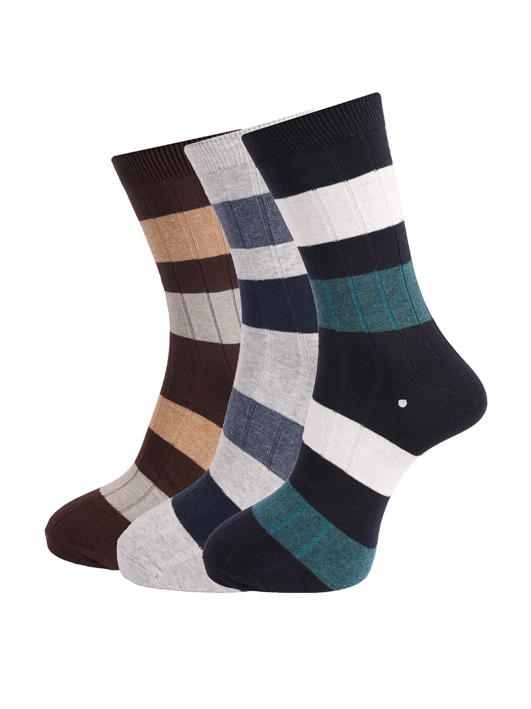 

Dollar Socks Men Pack Of 3 Assorted Cotton Above Ankle-Length Socks
