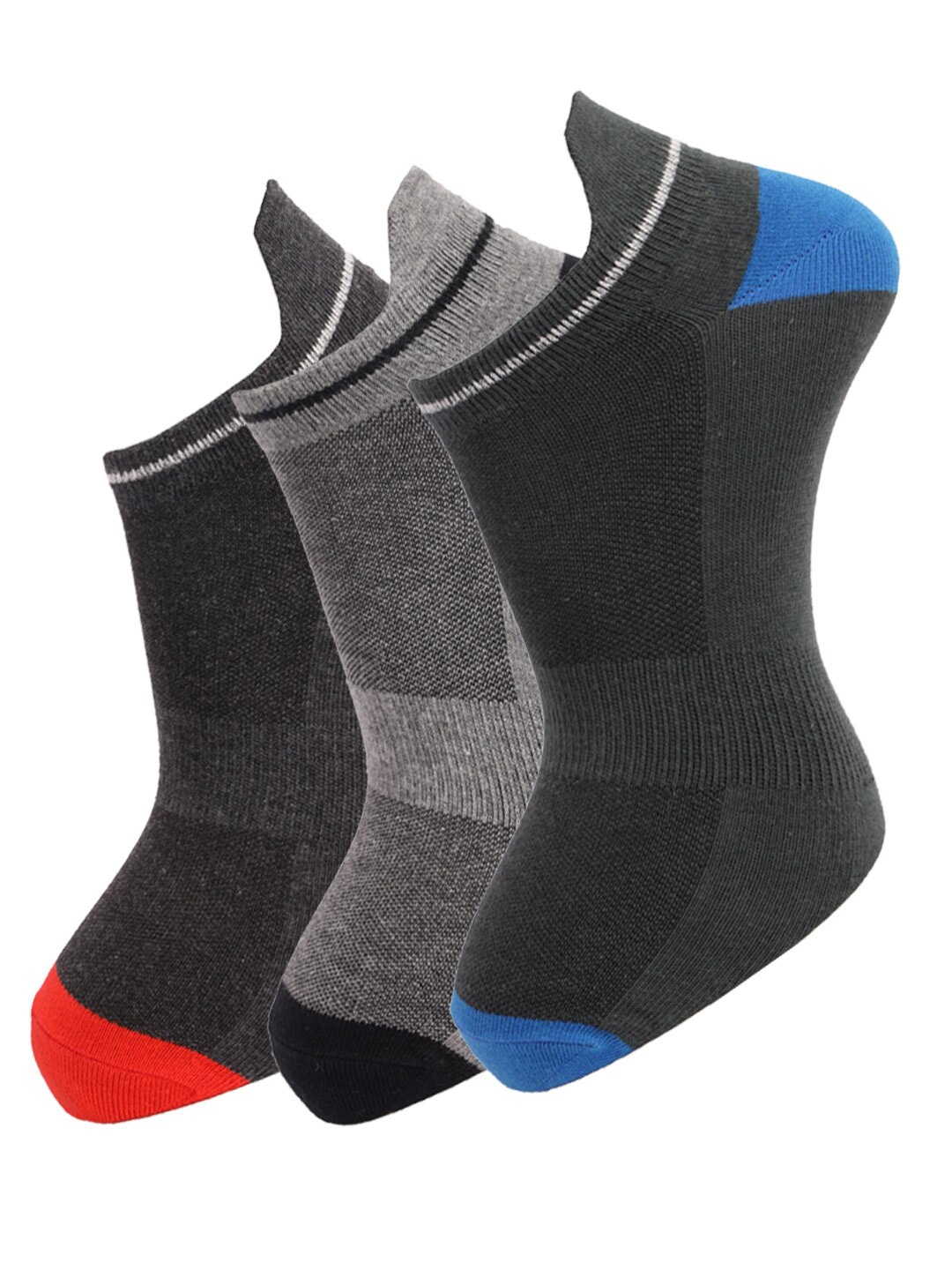 

Dollar Socks Men Pack Of 3 Assorted Cotton Ankle-Length Socks