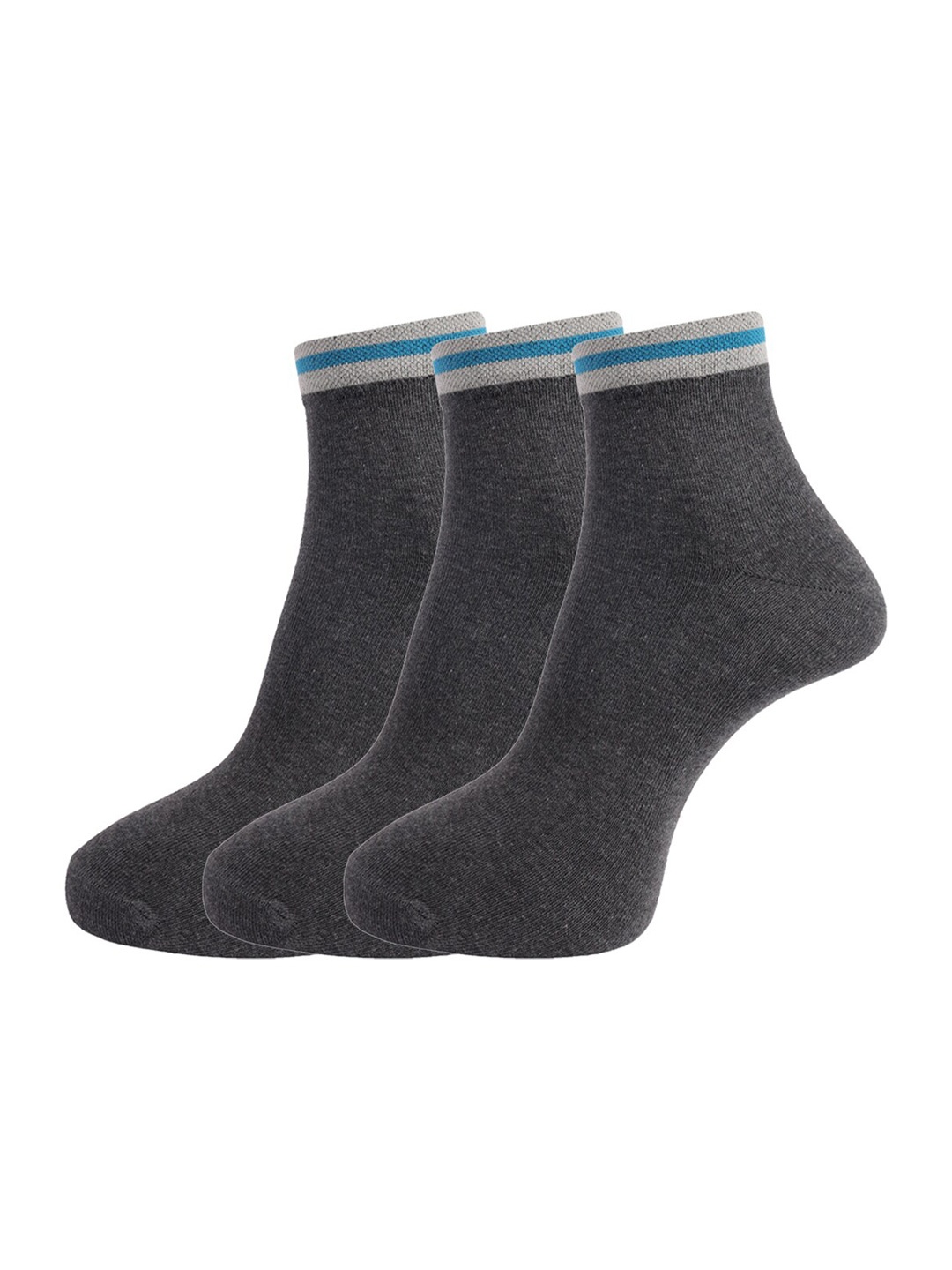 

Dollar Socks Men Pack Of 3 Patterned Cotton Ankle-Length Socks, Black