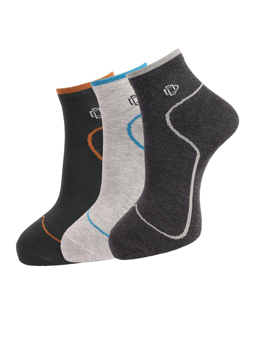 

Dollar Socks Men Pack Of 3 Assorted Cotton Ankle-Length Socks