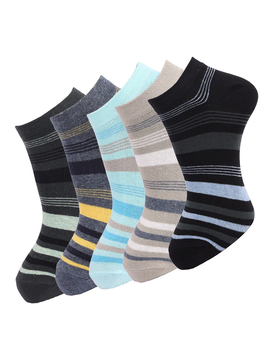 

Dollar Socks Men Pack Of 5 Assorted Cotton Ankle-Length Socks