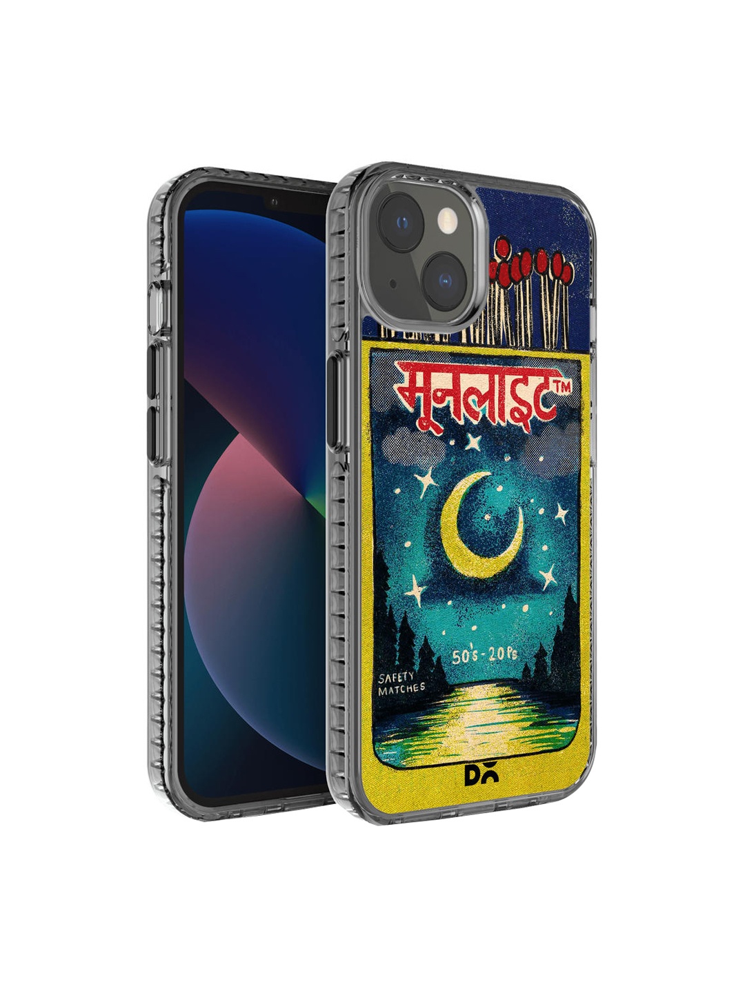 

DailyObjects Blue & Yellow Moonlight Matchbox iPhone 13 Back Case