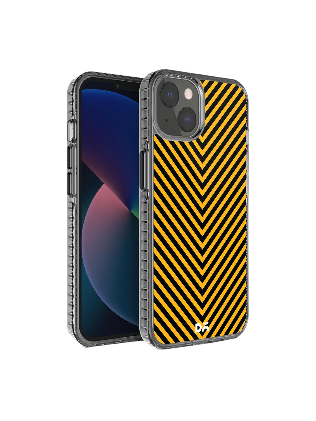 

DailyObjects Yellow & Black V Ochre iPhone 13 Back Case