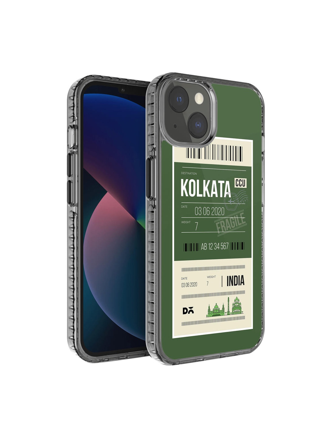

DailyObjects Green & White Kolkata City Tag iPhone 13 Back Case