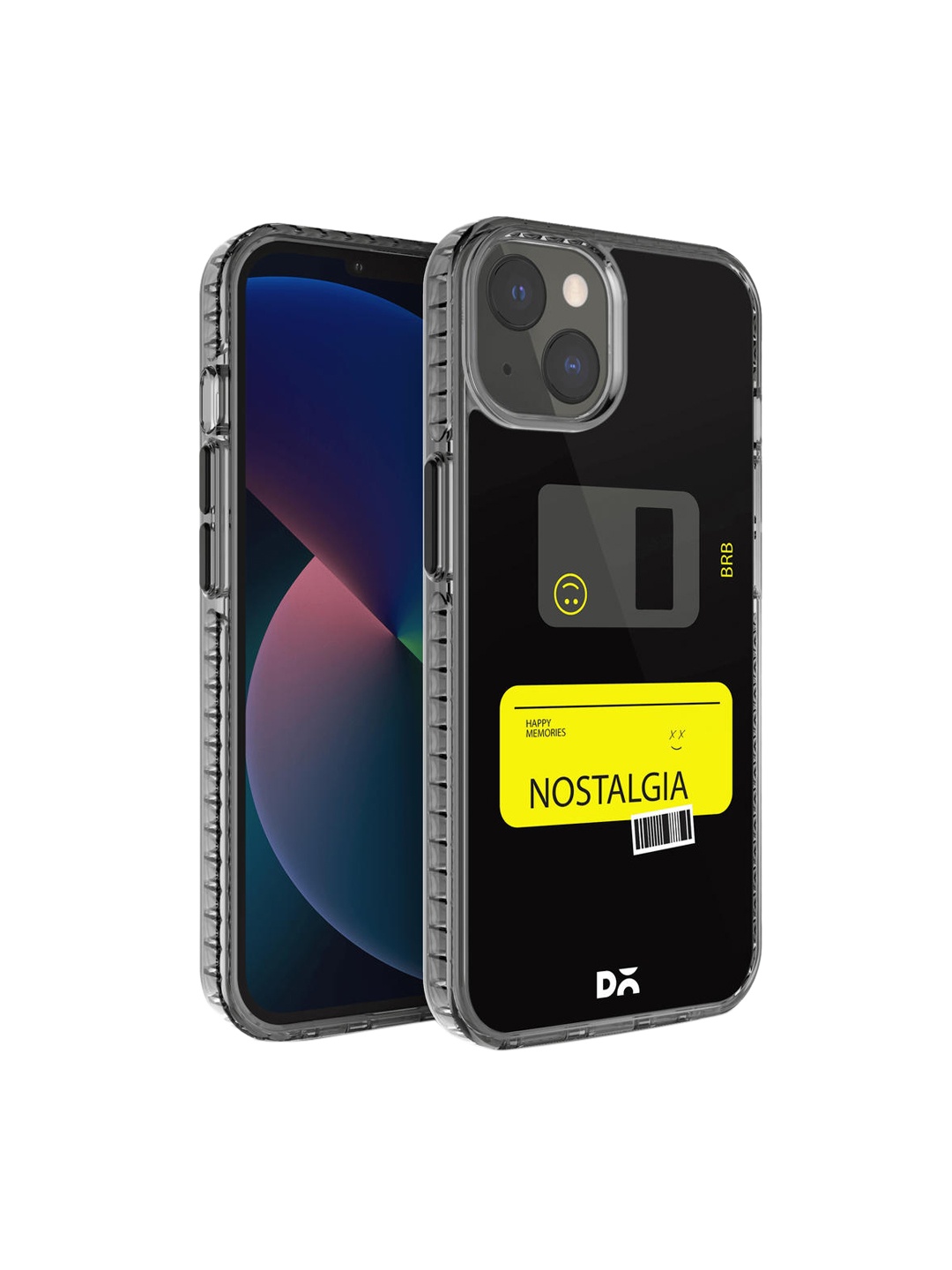 

DailyObjects Black & Yellow Nostalgia BRB Stride 2.0 Case Cover For iPhone 13