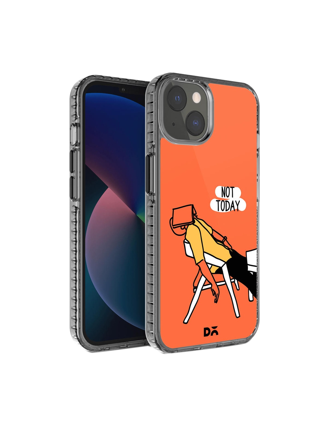 

DailyObjects Orange & White Not Today iPhone 13 Back Case